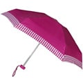 Leighton Purple Houndstooth Auto Compact Umbrella