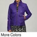 Sean John Women's Lambskin Leather Stand Collar Jacket