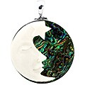 Sterling Silver Moon Bone on Abalone Shell Pendant (Indonesia)