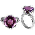 Sterling Silver Faceted Amethyst Ring (Indonesia)