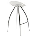Rose Clear/ Chrome Bar Stool