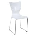 Laurel White Wood Embossed Chairs (Set of 2)