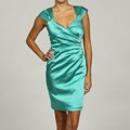 Ellen Tracy Women's Ruched Satin Dress