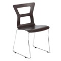 Nadine Wenge Brown/Chrome Side Chairs (Set of 2)