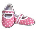 Pink and White Polka Dot Infant Girls' Crib Shoes