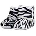 Black and White Zebra Infant Girl Crib Boots