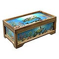 Handcrafted Reverse Painted Glass 'Sea Life' Jewelry Box (Peru)