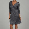 Tiana B Women's Charcoal Ruche Dress