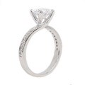 NEXTE Jewelry High-polish Silvertone Prong-set Cubic Zirconia Ring