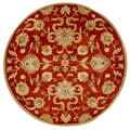 Hand-tufted Delhi Rust/ Gold New Zealand Wool Rug (6' Round)