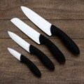 Stone River Gear White Ceramic Parer/Utility/Santoku/Chef Knife Set