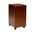 Mayline Brown Wood Stella Series Five-caster Mobile Pedestal Box