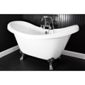 Spa Collection 73-inch Double-slipper Clawfoot Tub and Faucet Pack