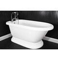 Spa Collection 59-inch Classic Style Pedestal Tub and Faucet Pack