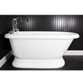 Spa Collection 53-inch Classic Style Pedestal Tub and Faucet Pack