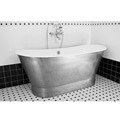 Spa Collection 67-inch Cast Iron Napoleon French Bateau Pedestal Tub with Artisan Polished Exterior