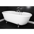 Spa Collection SanSiro SS75A 75-inch Air Massage Double Ended Clawfoot Tub Package