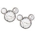 Disney's Mickey Mouse Sterling Silver Clear Crystal Earrings