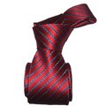 Dmitry Men's Red Striped Italian Silk Tie