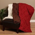 Hand-woven Pintuck Rayon Silk Viscose Filled Throw