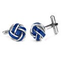 Stainless Steel Blue and White Knot Style Cuff Links