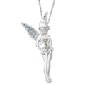 Disney's Tinkerbell Sterling Silver Crystal Necklace