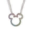 Disney's Mickey Mouse Sterling Silver Crystal Outline Necklace