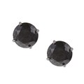 14k White Gold 4ct TDW Black Diamond Stud Earrings