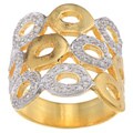 Silver and Gold Circle Ring (India)