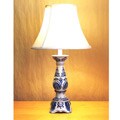 Blue and White Fluted Column Porcelain Table Lamp