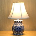 Blue and White Tulip Porcelain Table Lamp