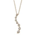 10k Yellow Gold 1/10ct TDW Diamond Journey Necklace (H-I, I2)