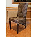 Lambada High-back Mahogany Hyacinth Chairs (Set of 2)