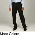 Elite by Eddie Domani Men's Flat-front Dress Pants