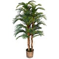Laura Ashley 5-foot Realistic Silk Palm Tree with Wicker Basket Planter
