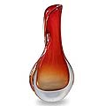 Handblown Murano Glass 'Evolving Flame' Vase (Brazil)