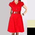 Tabeez Women's Belted Shirt Dress