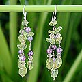 Pearl 'Kiwi Ice' Peridot Dangle Earrings (4 mm) (Thailand)