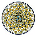 Handcrafted Ceramic 'Majolica Mum' Serving Plate (El Salvador)
