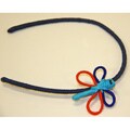 Cotton Yarn Navy Butterfly Headband (Colombia)