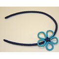 Cotton Yarn Navy and Blue Flower Headband (Colombia)