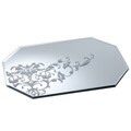Crystal Clear Victoria White Glass Placemats (Set of 2)