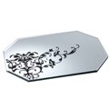 Crystal Clear Victoria Black Glass Placemats (Set of 2)
