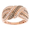 14k Rose Gold 1 1/10ct TDW Brown and White Diamond Ring (G-H, I1-I2)