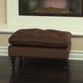 Chocolate Brown Tufted Ottoman