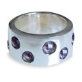Sterling Silver Amethyst Cubic Zirconia Band (India)