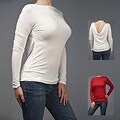 AtoZ Women's Reversible Cowlneck Top