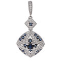 14k White Gold 1/2ct TDW Diamond and Sapphire Earrings (G-I, I2)