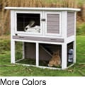 Trixie Natura White Two-story Plastic Rabbit Hutch with Enclosure