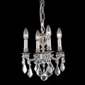 Crystal 4-light Pewter Chandelier